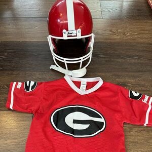 University of Georgia Bulldogs Football Jersey and Helmet Set - Kids Small